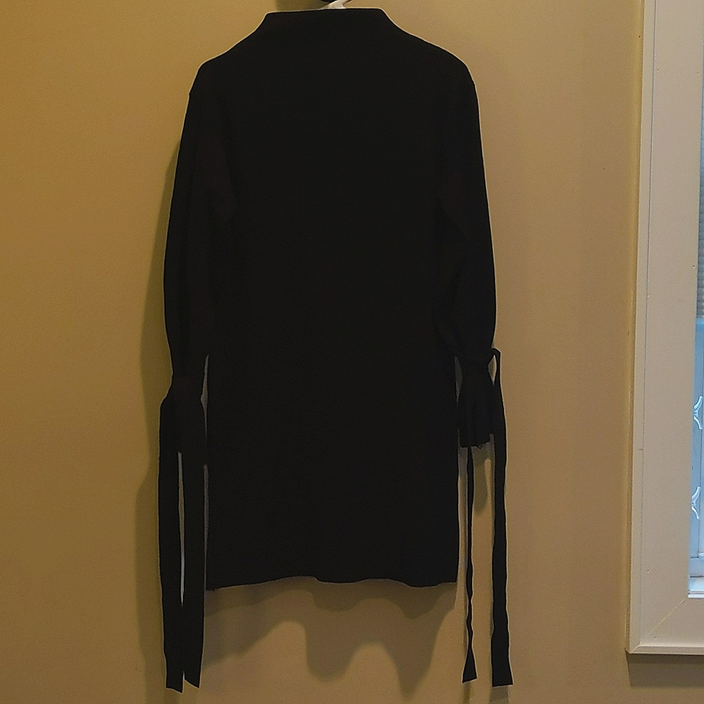 Black mock neck sweater dress